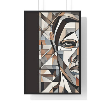 Cubism Art "Masculinity" - Vertical Framed Poster