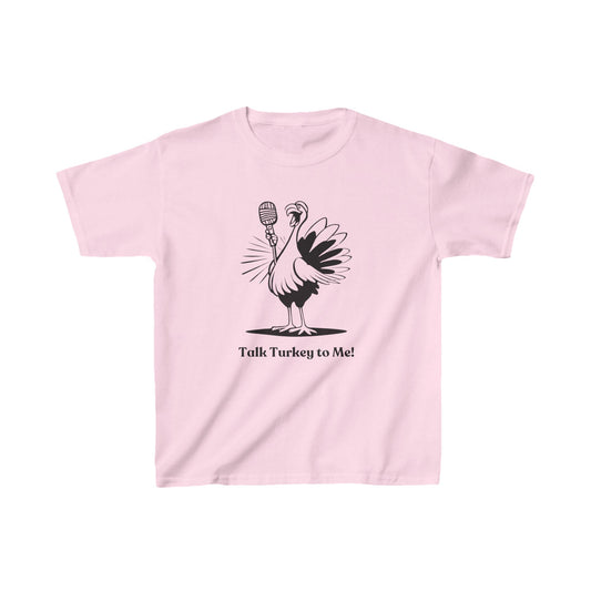 Thanksgiving Themed Kids Heavy Cotton Tee - Talk Turkey to me