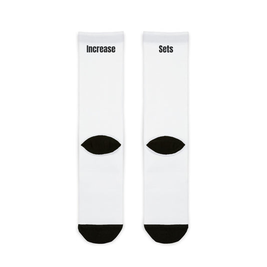 Fitness Theme Sublimation Crew Socks - Power