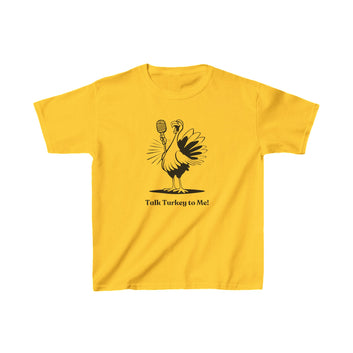 Thanksgiving Themed Kids Heavy Cotton Tee - Talk Turkey to me