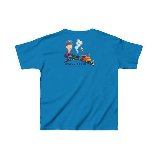 Thanksgiving Themed Kids Heavy Cotton Tee - Gravy Train Conductor