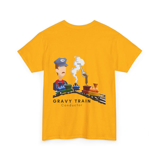 Thanksgiving Themed Cotton Unisex Tee - Gravy Train Conductor