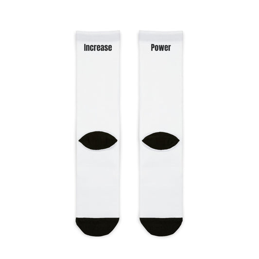 Fitness Theme Sublimation Crew Socks - Power