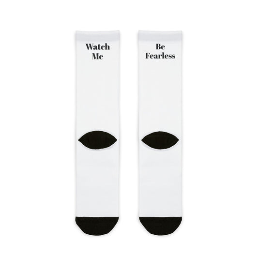 Fitness Theme Sublimation Crew Socks - Be Fearless