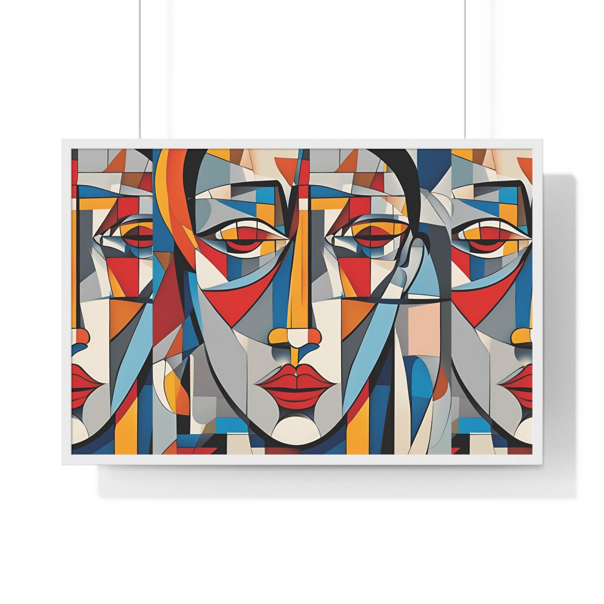 Cubism Art "Ethereal" - Horizontal Framed Poster