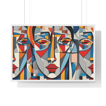 Cubism Art "Ethereal" - Horizontal Framed Poster