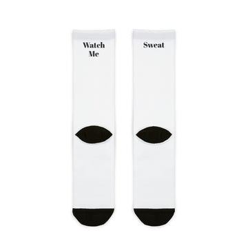 Fitness Theme Sublimation Crew Socks - Sweat
