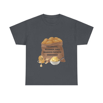 Thanksgiving Themed Cotton Unisex Tee - Potato Obsessed