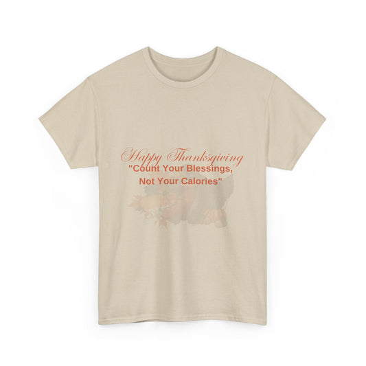 Thanksgiving Themed Cotton Unisex Tee - Count your Blessings