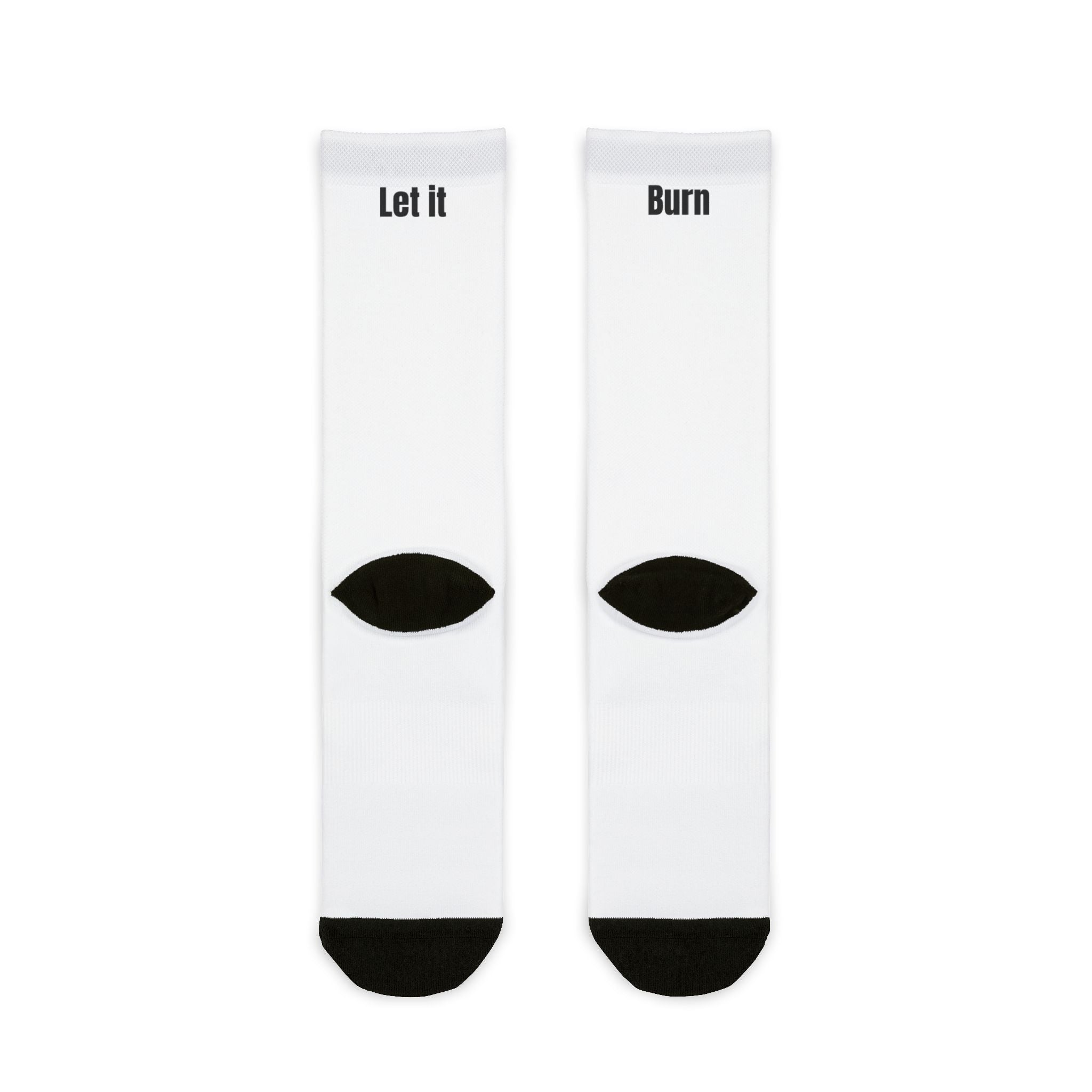 Fitness Theme Sublimation Crew Socks - Burn