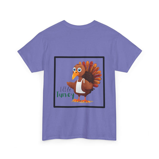 Thanksgiving Themed Cotton Unisex Tee - Little Turkey